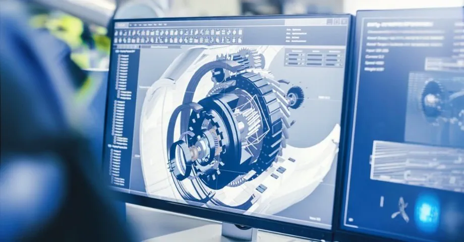 Ingenieur prüft Metallprototyp – Qualitätskontrolle