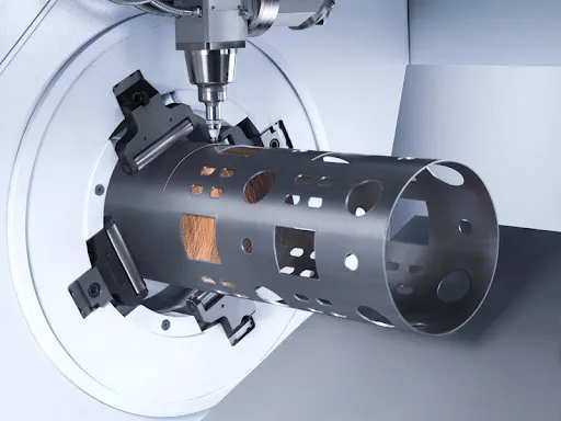 Rohrlaserschneiden mit präziser CNC-Steuerung und Rotationsachse