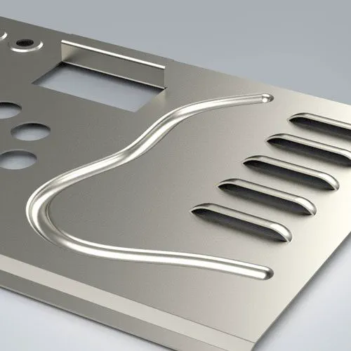 Geformte und geprägte Metallplatte – komplexes Design